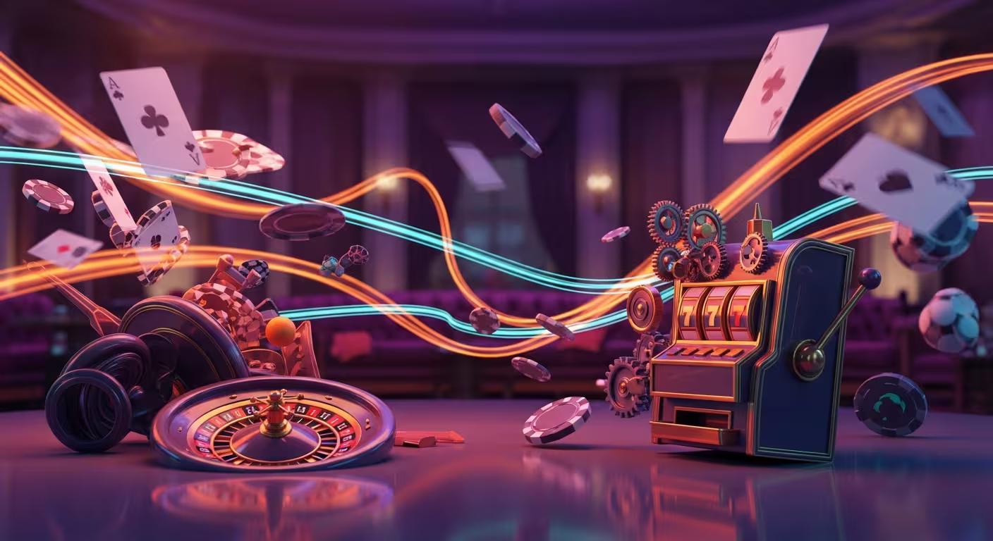 Vintage illustration of forgotten casino games from history with revival concepts